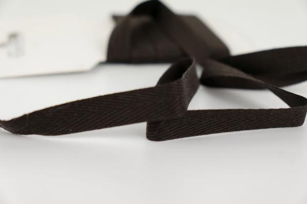 Köperband auf Wickel 10 mm Breite und 3 m Länge, Schokobraun